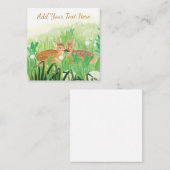 背の高い草の子犬のカスタマイズ可能 ノートカード (正面/裏面)