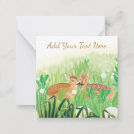 背の高い草の子犬のカスタマイズ可能 ノートカード