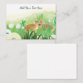 背の高い草の子犬のカスタマイズ可能 ノートカード (正面/裏面)