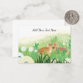 背の高い草の子犬のカスタマイズ可能 ノートカード (正面/裏面インサイチュ)