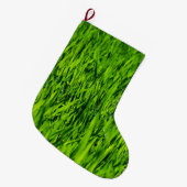 背の高い草の葉 ラージクリスマスストッキング (正面 (吊り時))