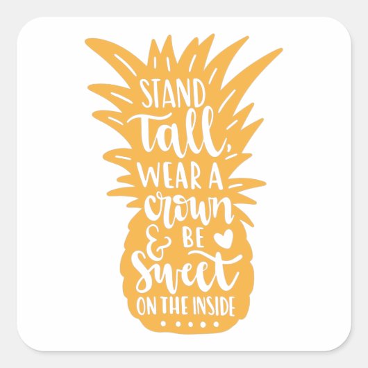 背の高い衣服に王冠をかざし、内側を甘く見る スクエアシール (正面)