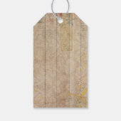 背の高い赤と青の野の花、脚本執筆 ギフトタグ (裏面)