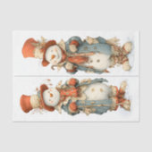 背の高い雪だるまインコテージコア服DS6Lデコページ 薄葉紙 (正面)