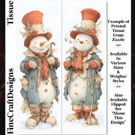 背の高い雪だるまインコテージコア服DS6Rデコページ 薄葉紙