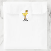 背の高い鴨とハンサムなおもしろい動物のフン ラウンドシール (バッグ)