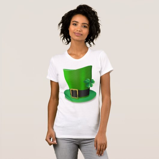 背の高いSt patricks dayハットウォメンズシャツ Tシャツ (正面フル)