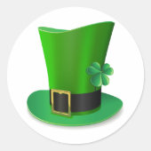 背の高いSt patricks dayハットシール ラウンドシール (正面)
