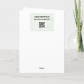 背の高かわいらしい甘いキリンおもしろい誕生日カード サンキューカード (裏面)