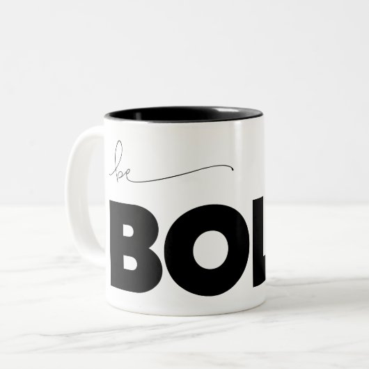 背はっきりしたカスタムミニマル色 ツートーンマグカップ (正面左)