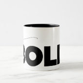 背はっきりしたカスタムミニマル色 ツートーンマグカップ (中央)