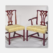 背もたれが絡み合ったダイニングチェア マグネット (正面)