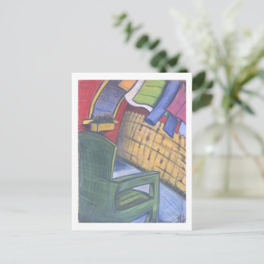 背もたれ4-28:2 ポストカード (スタンド正面)