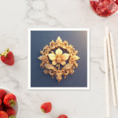 背エレガント面の華美花 スタンダードカクテルナプキン (インサイチュ)