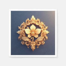 背エレガント面の華美花 スタンダードカクテルナプキン