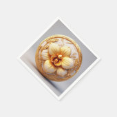 背エレガント面の華美花 スタンダードカクテルナプキン (角)