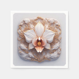 背エレガント面の華美花 スタンダードカクテルナプキン