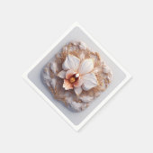 背エレガント面の華美花 スタンダードカクテルナプキン (角)