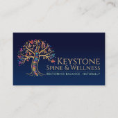 背カラフルの木 名刺 (正面)