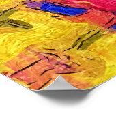 背カラフル骨アートポスター（水平） ポスター (角)