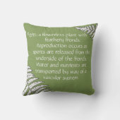 背シンプルに定義のシダ クッション (裏面)