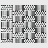 背パーソナライズされた白インスパイア誕生日 ラッピングペーパー (フラット)