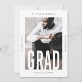 背モダン高One写真卒業 案内状 (正面)