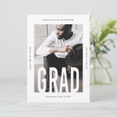 背モダン高One写真卒業 案内状 (スタンド正面)