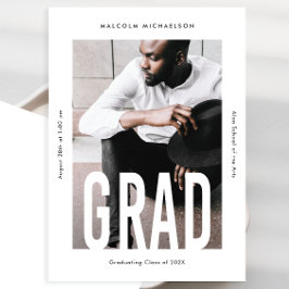 背モダン高One写真卒業 案内状