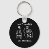 背中おもしろいの骨格が得ヒロだ キーホルダー (正面)