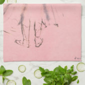 背中からダンサーバイエドガー・デガスヴィンテージ・バレエ キッチンタオル (折り畳み)