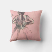 背中からダンサーバイエドガー・デガスヴィンテージ・バレエ クッション (裏面)