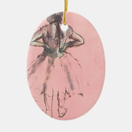 背中からダンサーバイエドガー・デガスヴィンテージ・バレエ セラミックオーナメント (正面)