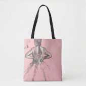 背中からダンサーバイエドガー・デガスヴィンテージ・バレエ トートバッグ (正面)