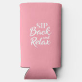 背中とピンクリラックススリム スリム缶クーラー (裏面)