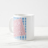 背中と体痛いシャツおもしろい引用文ヨガジム コーヒーマグカップ (正面左)