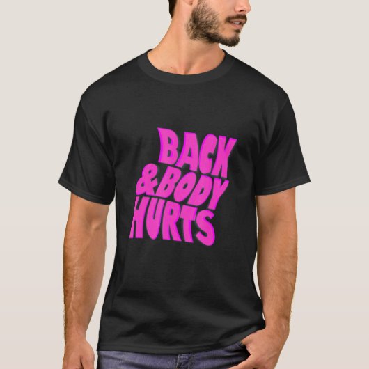背中と体痛 Tシャツ (正面)