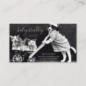 背中にカスタマイズ可能なペットドッグキャットシッティング 名刺 (正面)