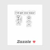 背中にステッ得クマンのおもしろいミーム シール (シート)