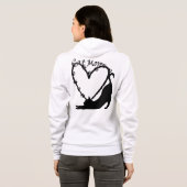 背中にプリントが乗った完璧な「猫ママ」フード付きスウェットシャツ。 パーカ (裏面フル)