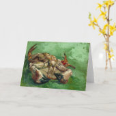 背中に乗ったカニ | ビンセント・ヴァン・ゴッホ カード (黄色い花)