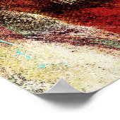 背中に刀を背負った女性の後ろから見る光景 ポスター (角)