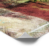 背中に刀を背負った女性の後ろから見る光景 ポスター (角)