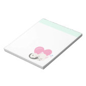 背中に大きなハートを背負って眠る甘い子ネコ ノートパッド (回転)