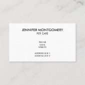 背中に大きなハートを背負って眠る甘い子ネコ 名刺 (裏面)