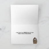 背中に歯を付けた亀の勇気付けられる シーズンカード (内部)