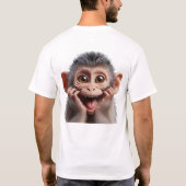 背中に猿がいるTシャツ Tシャツ (裏面)