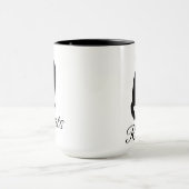 背中に美しい座り猫 – Cats Rule マグカップ (中央)