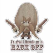 背中に髭を生やす シール (正面)