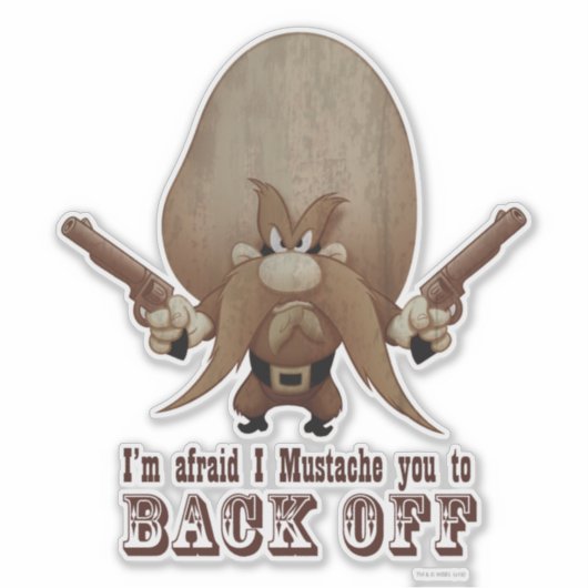 背中に髭を生やす シール (正面)